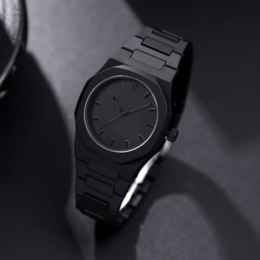 [ Classic Watch ] Men'S Casual Sports Watch, Black Dial Quartz Watch | Minimalism Watch Design| Durable Watch for Men Gift