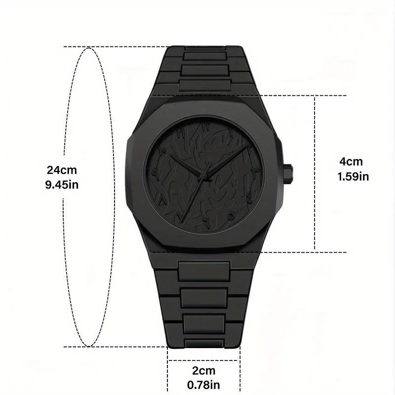 [ Classic Watch ] Men'S Casual Sports Watch, Black Dial Quartz Watch | Minimalism Watch Design| Durable Watch for Men Gift