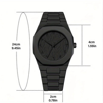 [ Classic Watch ] Men'S Casual Sports Watch, Black Dial Quartz Watch | Minimalism Watch Design| Durable Watch for Men Gift